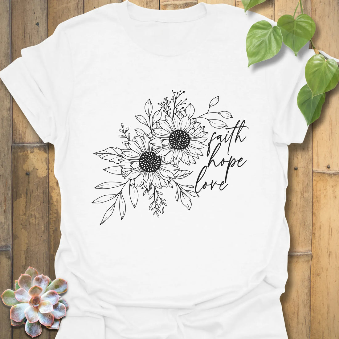 Faith, Hope, Love T-shirt White / S T-Shirt