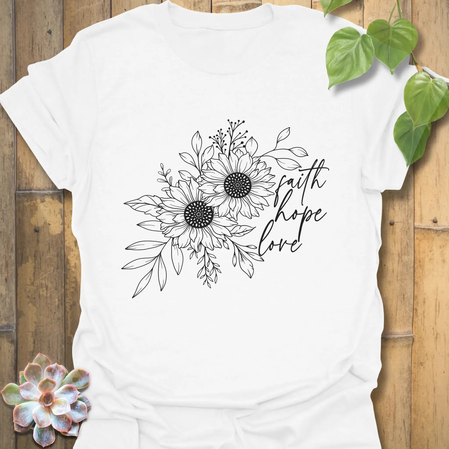 Faith, Hope, Love T-shirt White / S T-Shirt