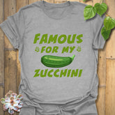 Famous For My Zucchini T-shirt Sport Grey / S T-Shirt