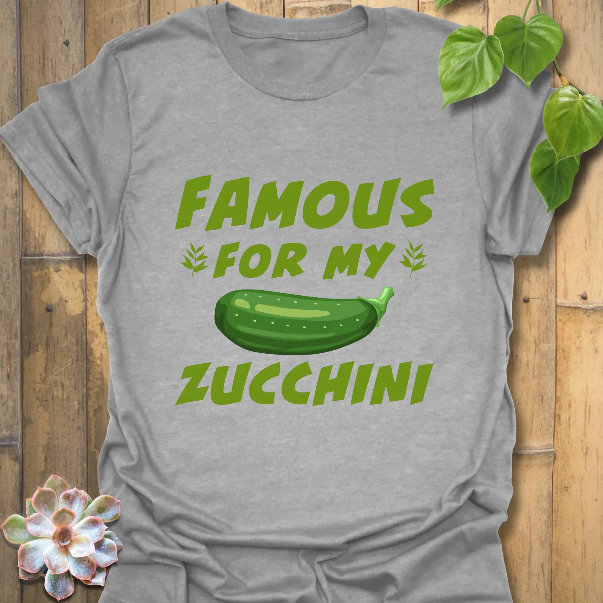 Famous For My Zucchini T-shirt Sport Grey / S T-Shirt