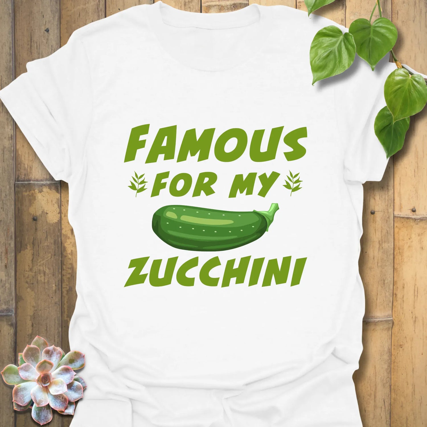 Famous For My Zucchini T-shirt White / S T-Shirt