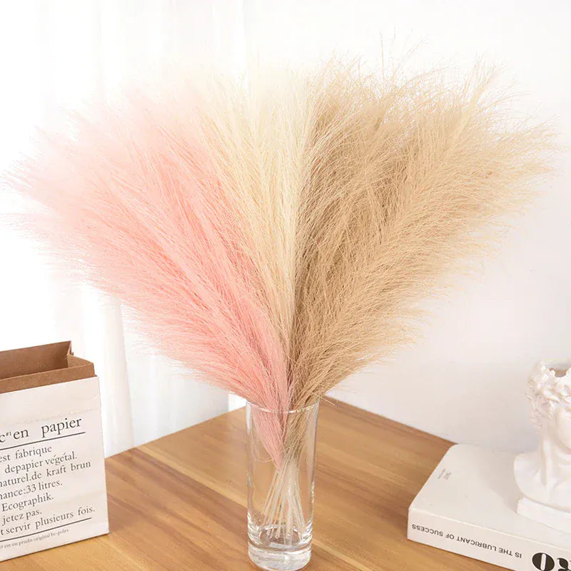Faux Pampas Grass Decor 15 or 30Pcs | Boho Decor Artificial Plants