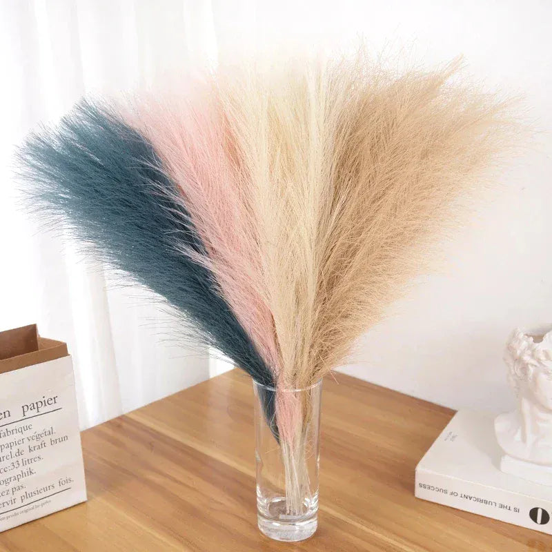 Faux Pampas Grass Decor 15 or 30Pcs | Boho Decor Artificial Plants