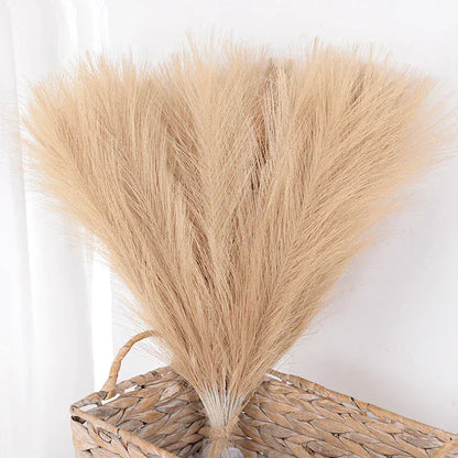 Faux Pampas Grass Decor 15 or 30Pcs | Boho Decor Artificial Plants