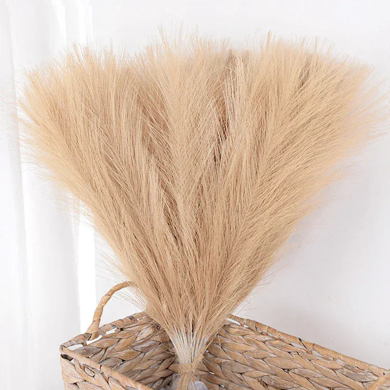 Faux Pampas Grass Decor 15 or 30Pcs | Boho Decor Artificial Plants