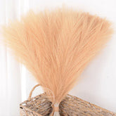 Faux Pampas Grass Decor 15 or 30Pcs | Boho Decor Orange Yellow / 15pcs Artificial Plants