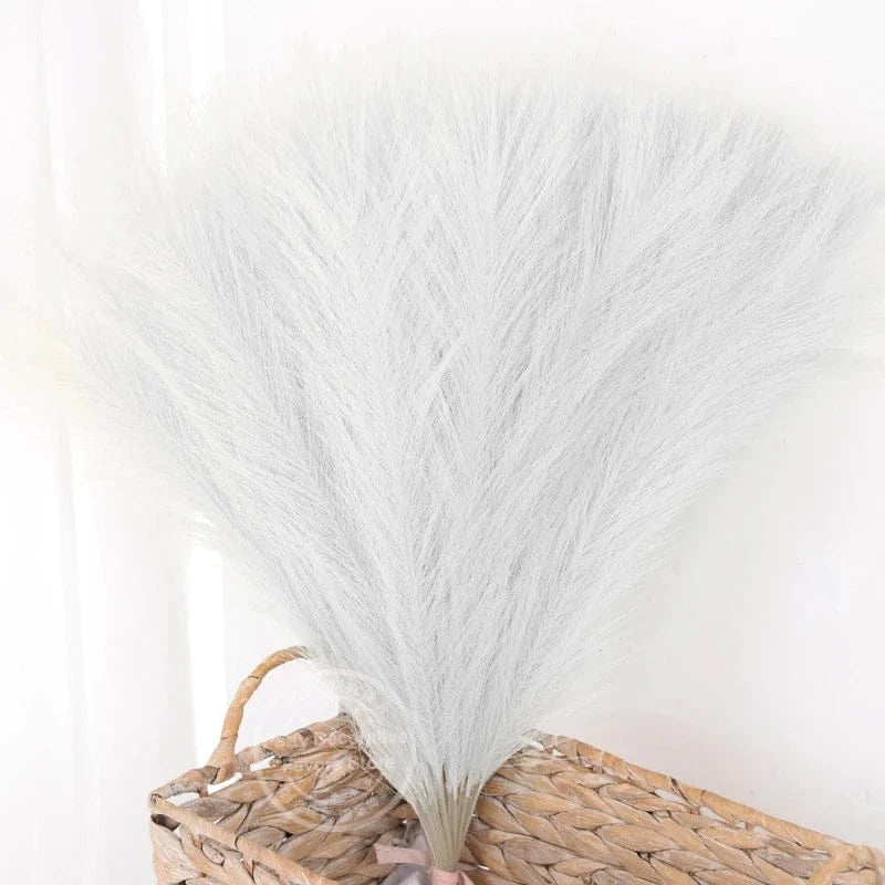 Faux Pampas Grass Decor 15 or 30Pcs | Boho Decor White / 15pcs Artificial Plants