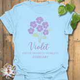 February Violet T-shirt Light Blue / S T-Shirt