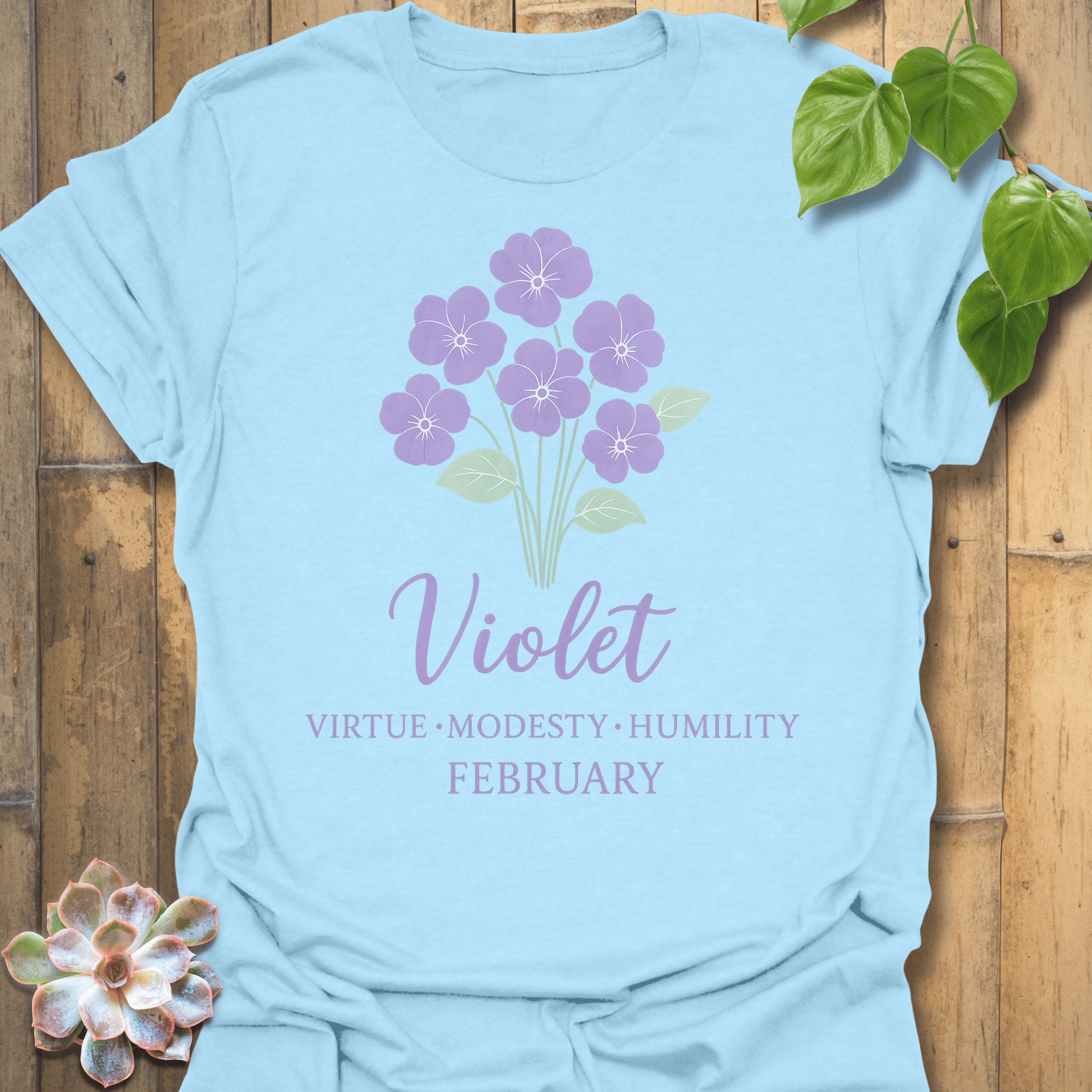 February Violet T-shirt Light Blue / S T-Shirt
