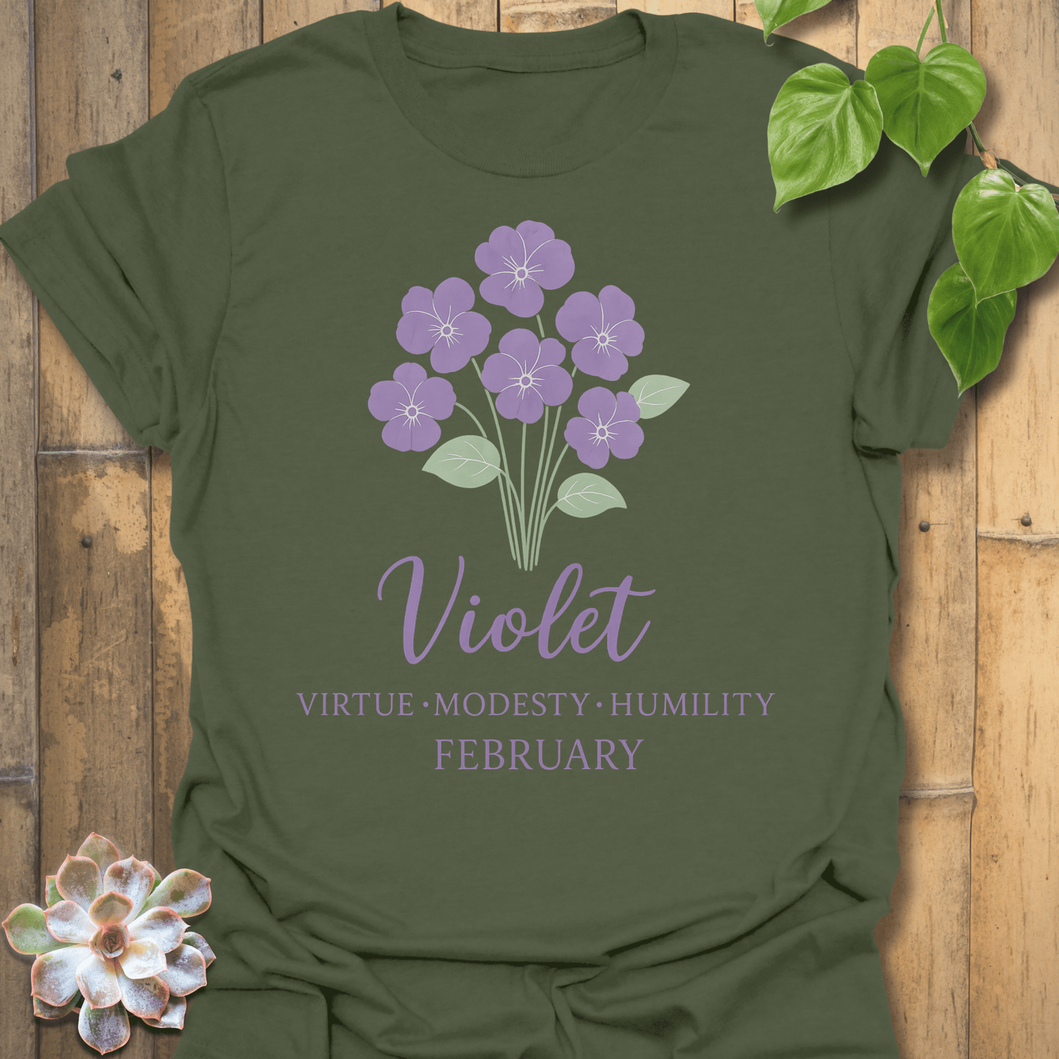 February Violet T-shirt Military Green / S T-Shirt