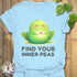 Find Your Inner Peas T-shirt Light Blue / S T-Shirt