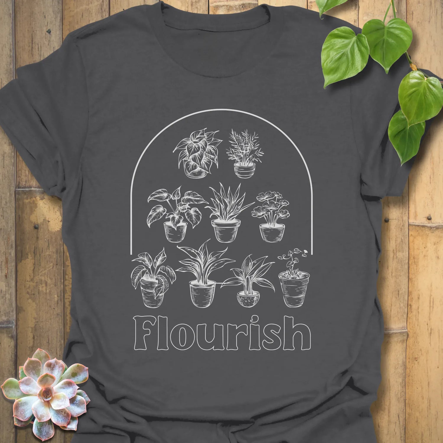 Flourish T-shirt Charcoal / S T-Shirt