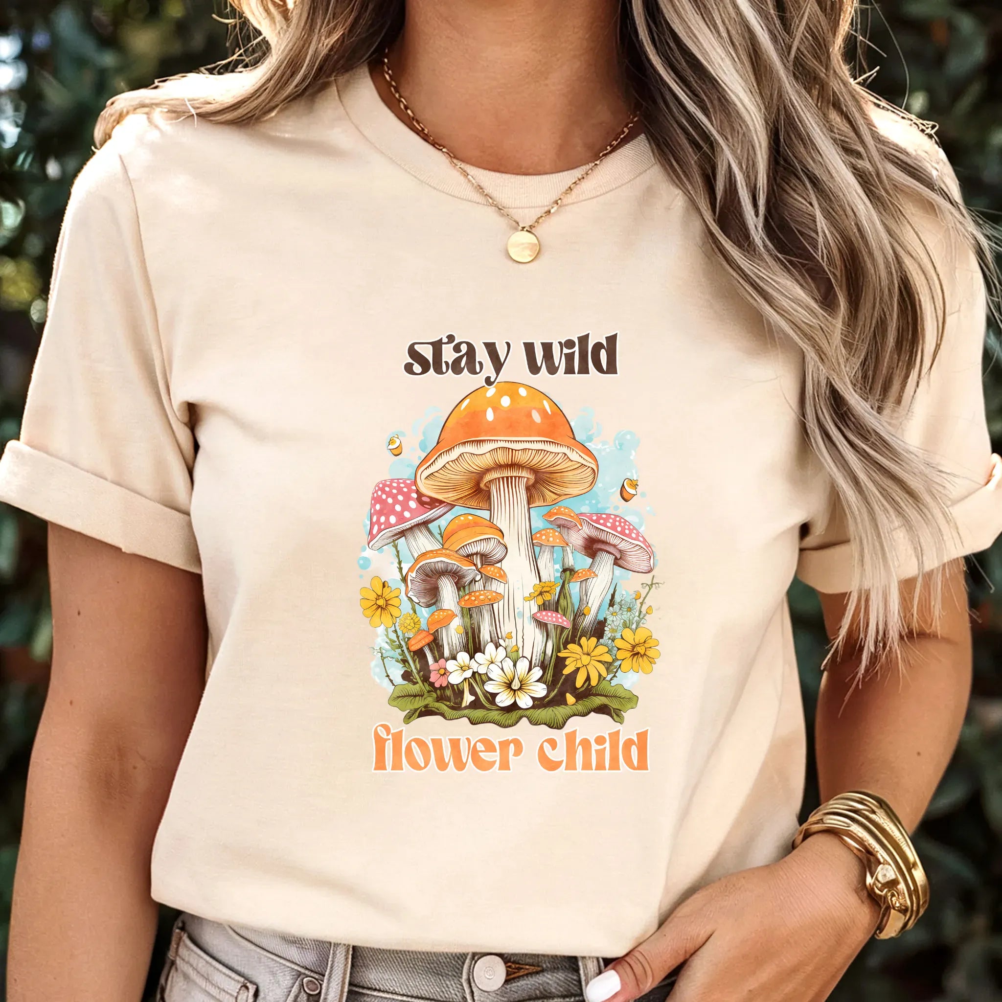 Flower Child T-shirt Natural / S T-Shirt
