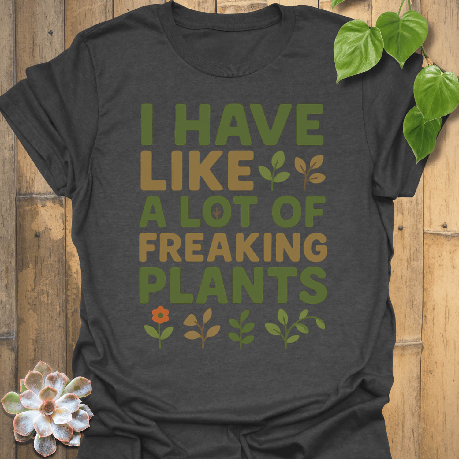 Freaking Plants T-shirt Dark Heather / S T-Shirt