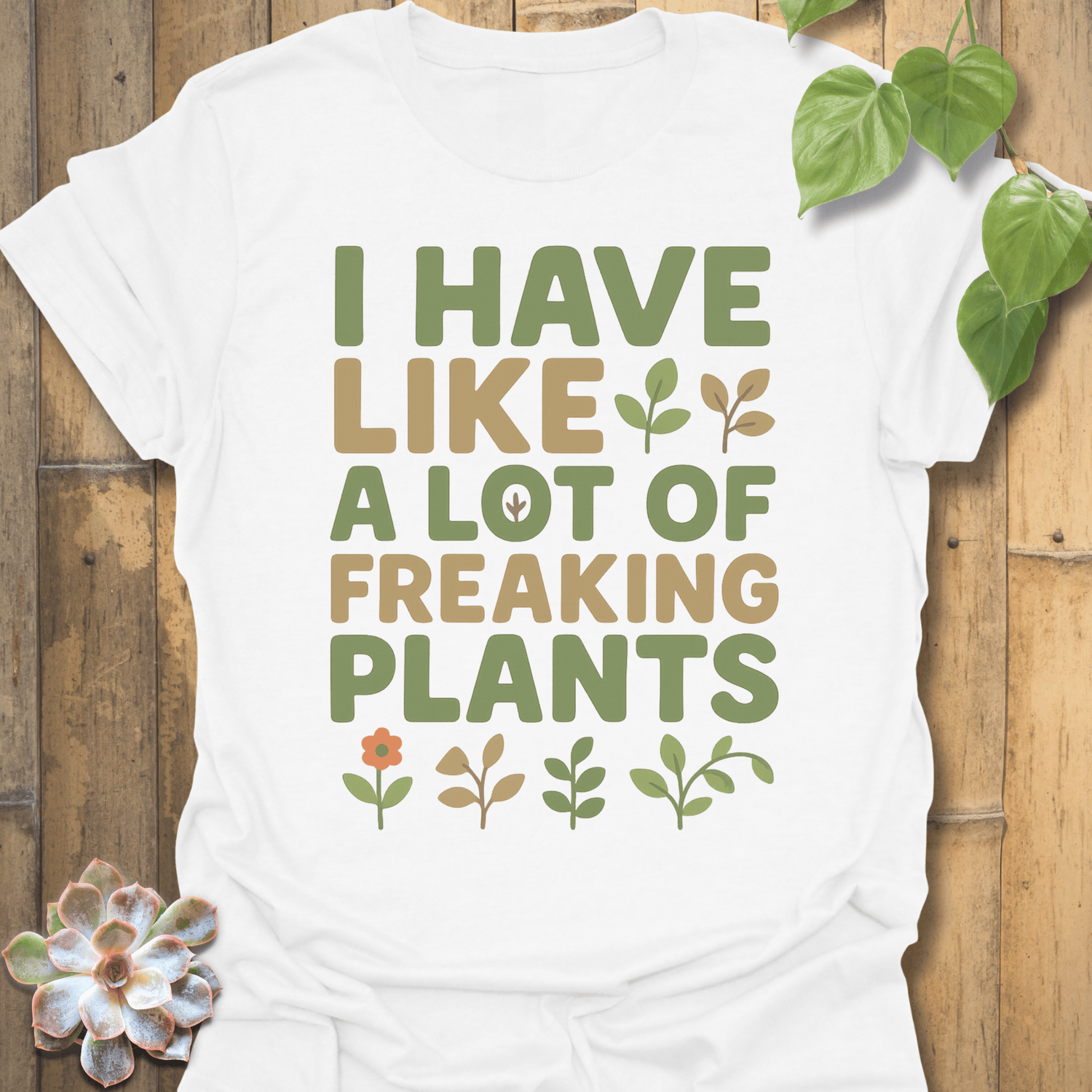 Freaking Plants T-shirt White / S T-Shirt