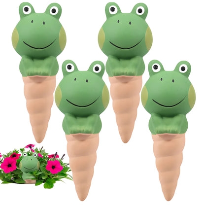 Frog-Shaped Plant Watering Spikes - Automatic Ceramic Irrigation A-4PCS Self Watering Globes