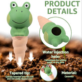 Frog-Shaped Plant Watering Spikes - Automatic Ceramic Irrigation Self Watering Globes