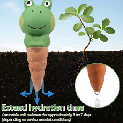 Frog-Shaped Plant Watering Spikes - Automatic Ceramic Irrigation Self Watering Globes