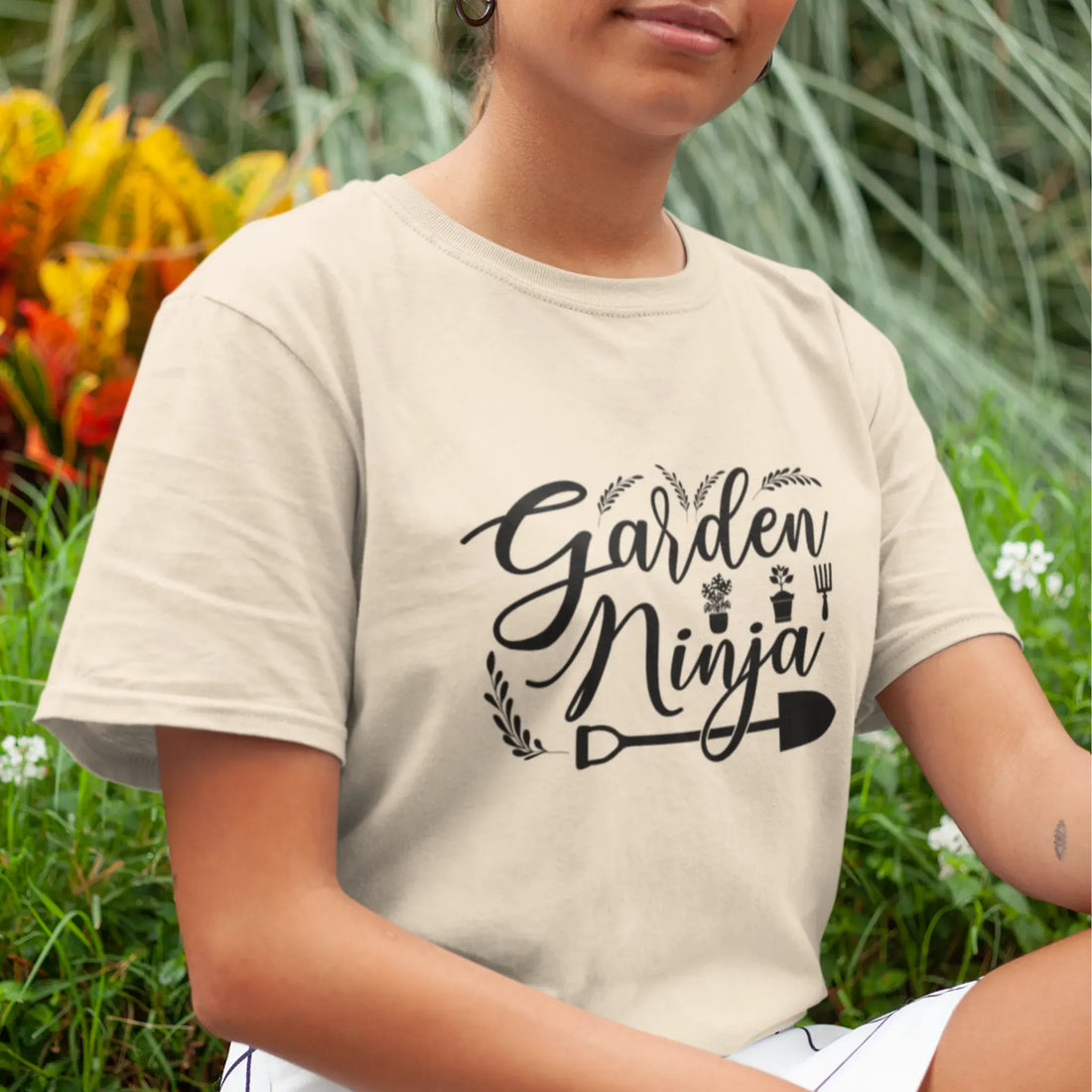 Garden Ninja T-shirt Natural / S T-Shirt