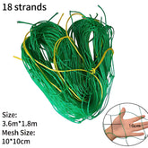Garden Trellis Netting - Strong Nylon Support for Climbing Plants 18strand 3.6X1.8M Plant Support