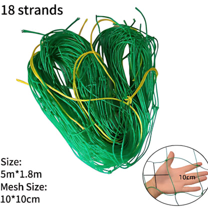 Garden Trellis Netting - Strong Nylon Support for Climbing Plants 18strand 5X1.8M Plant Support