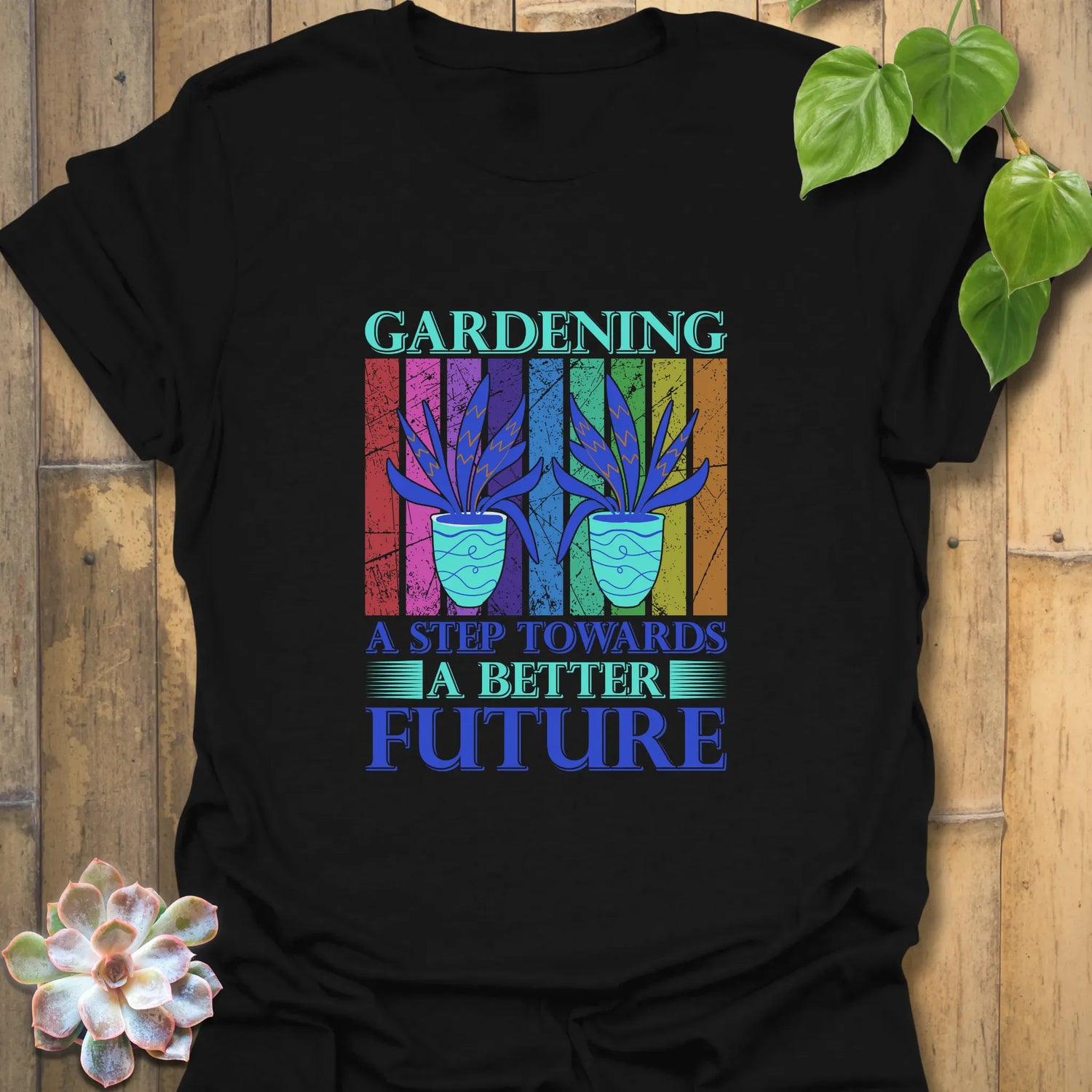 Gardening A Step Towards A Better Future T-shirt Black / S T-Shirt