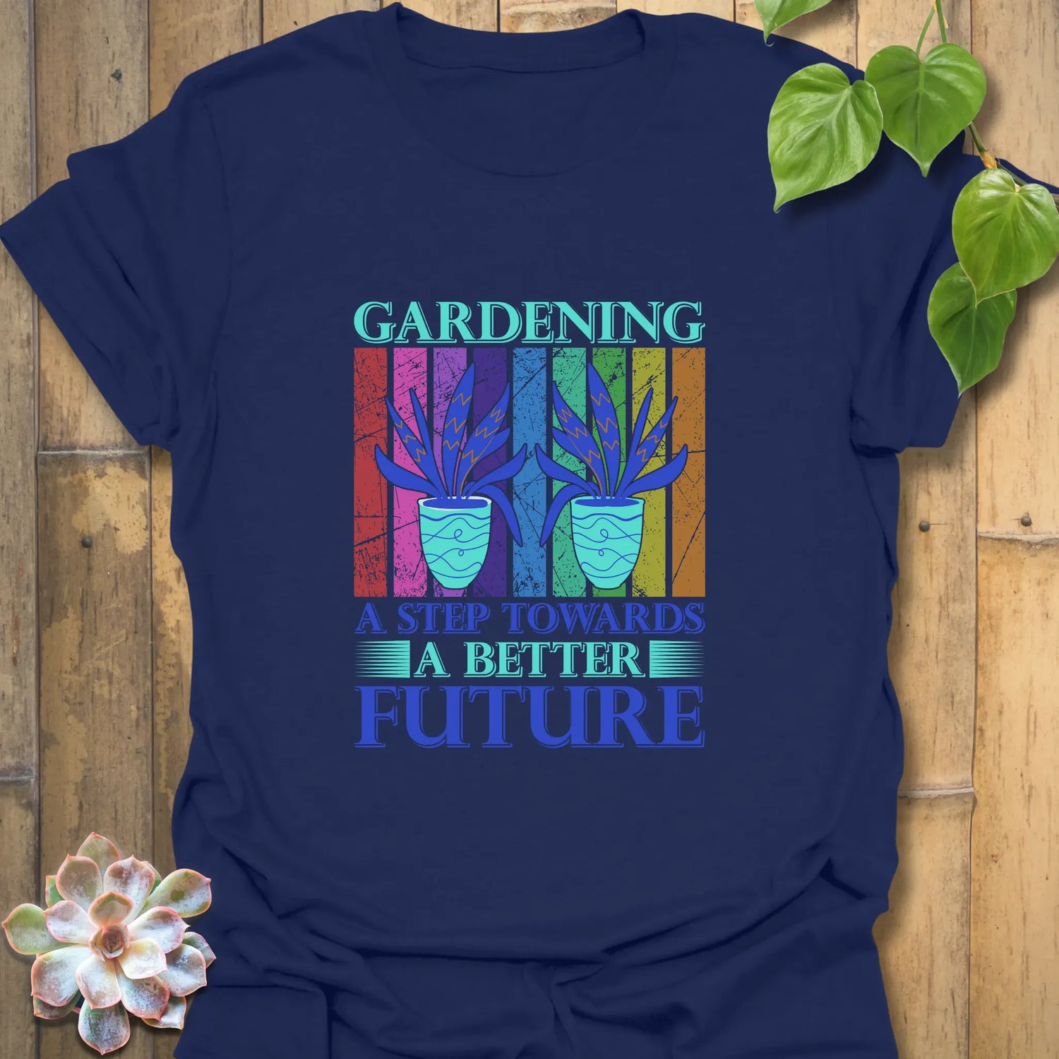 Gardening A Step Towards A Better Future T-shirt Navy / S T-Shirt