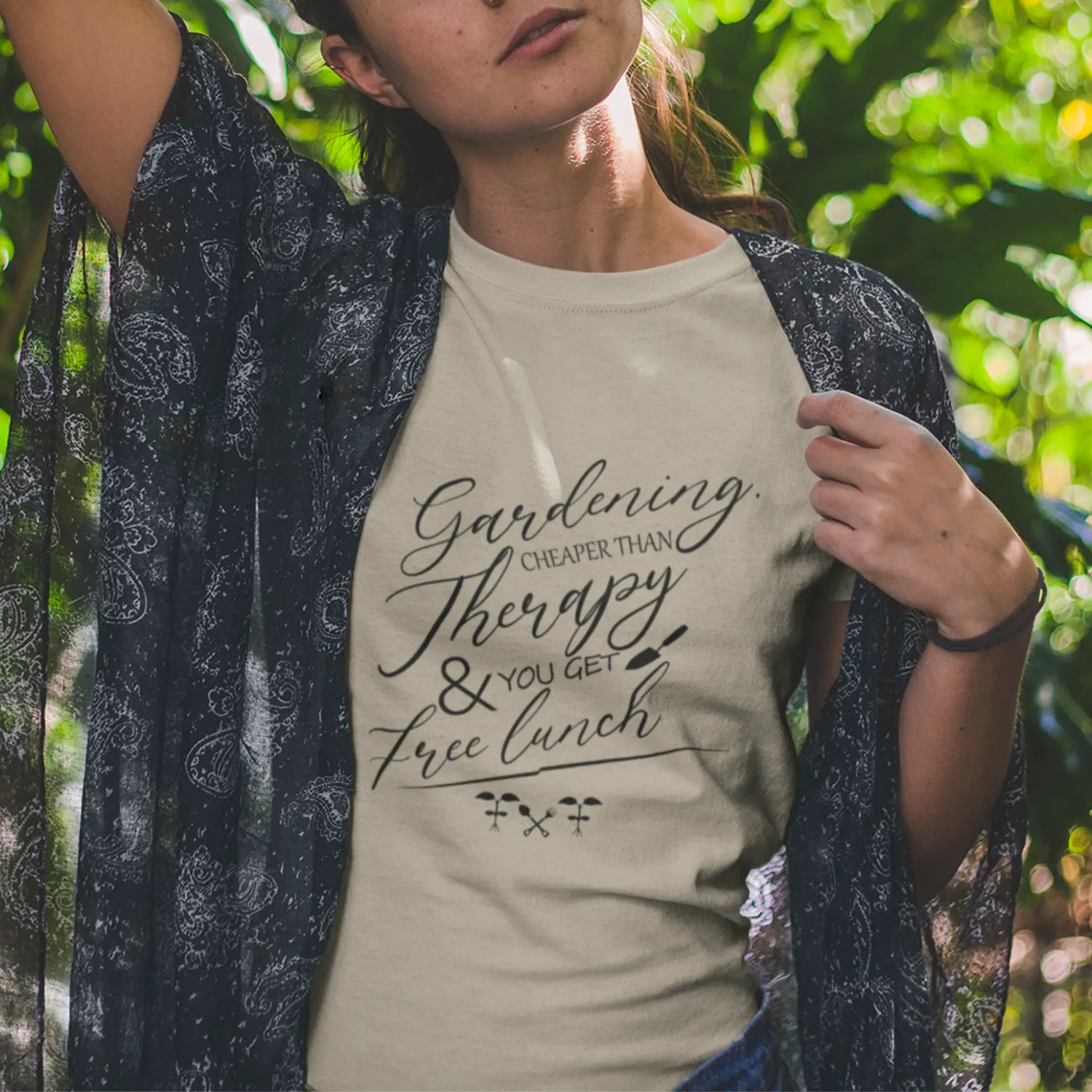 Gardening Cheaper Than Therapy T-shirt Natural / S T-Shirt