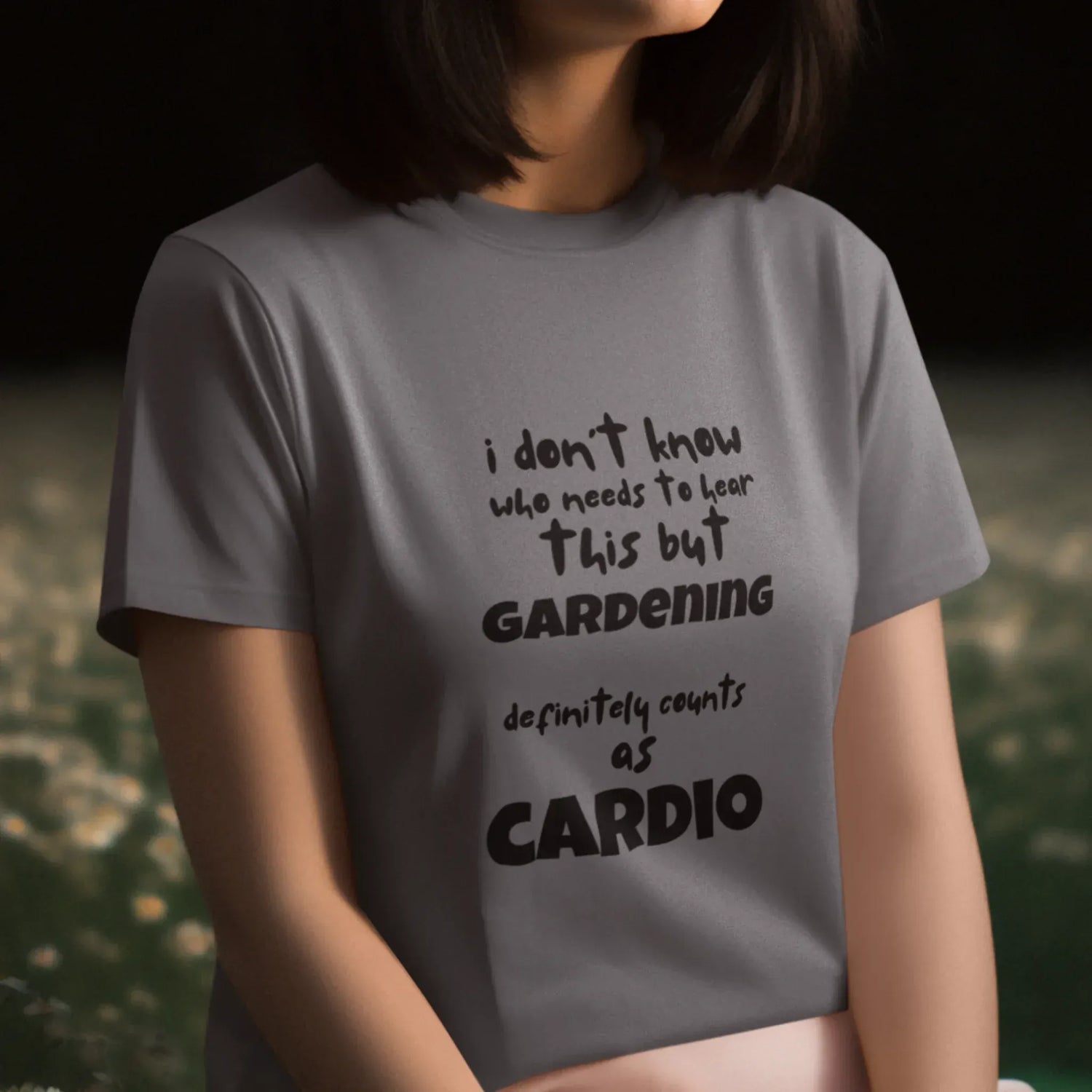 Gardening Definitely Counts As Cardio T-shirt Charcoal / S T-Shirt