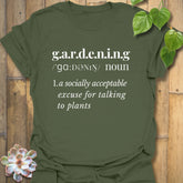 Gardening: Dictionary Definition T-shirt Military Green / S T-Shirt