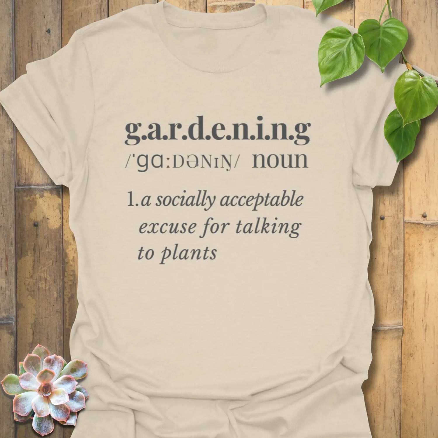 Gardening: Dictionary Definition T-shirt Natural / S T-Shirt