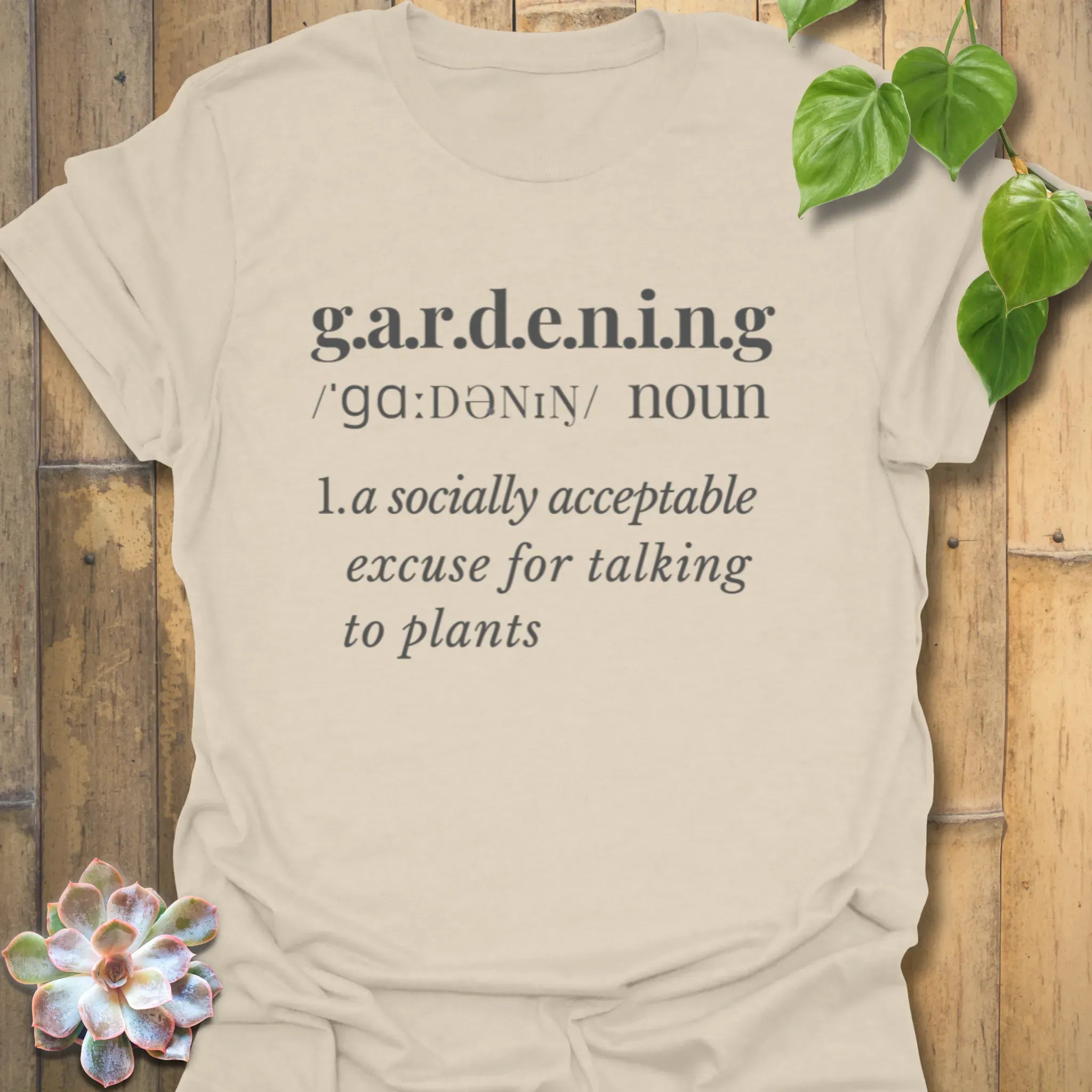 Gardening: Dictionary Definition T-shirt Natural / S T-Shirt