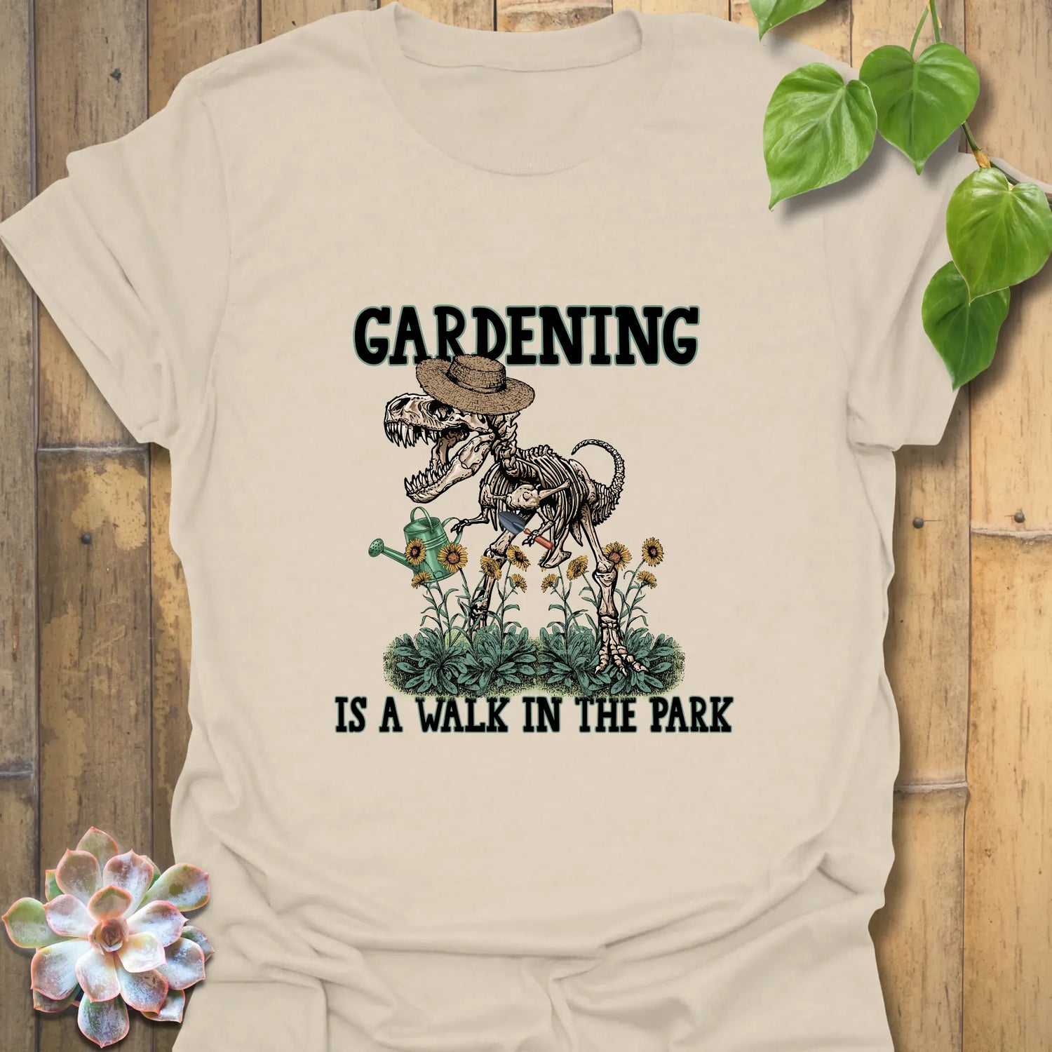 Gardening Is A Walk In The Park T-shirt Natural / S T-Shirt
