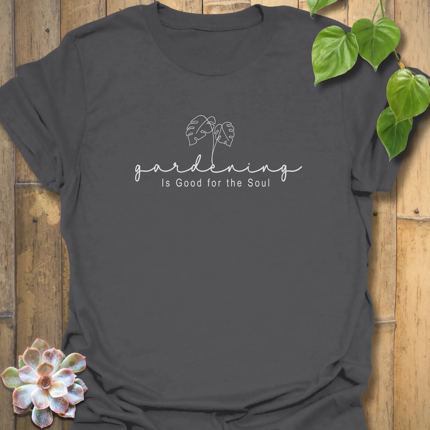 Gardening Is Good for the Soul T-shirt Charcoal / S T-Shirt