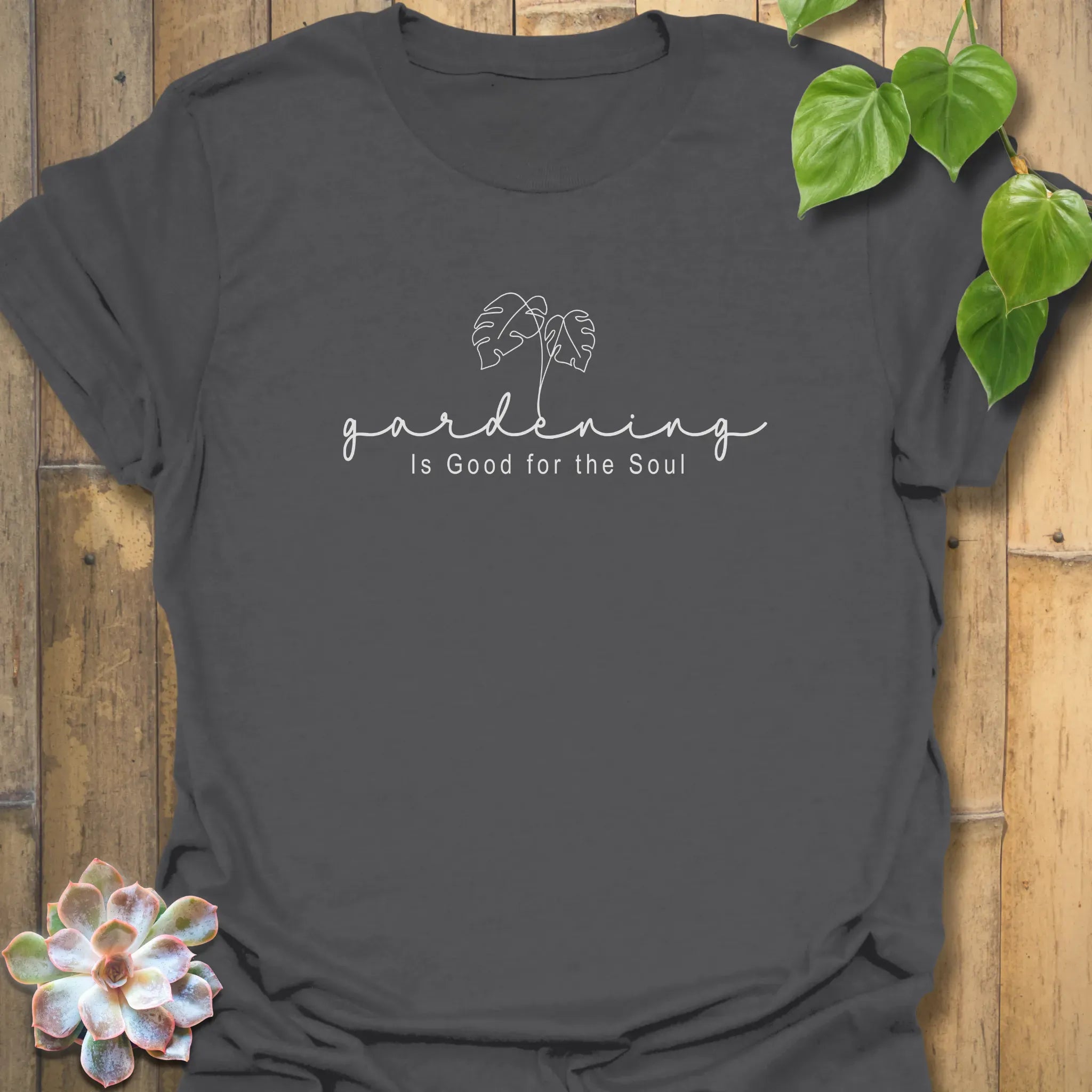 Gardening Is Good for the Soul T-shirt Charcoal / S T-Shirt