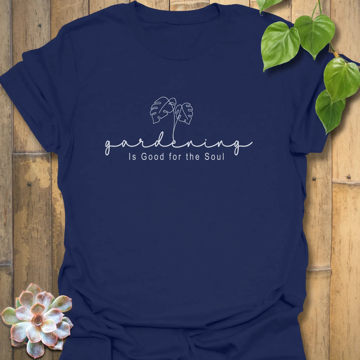 Gardening Is Good for the Soul T-shirt Navy / S T-Shirt