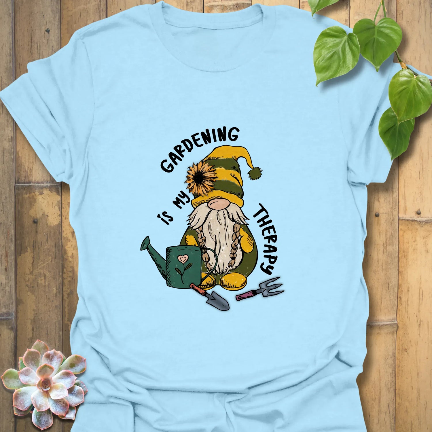 Gardening Is My Therapy T-shirt Light Blue / S T-Shirt