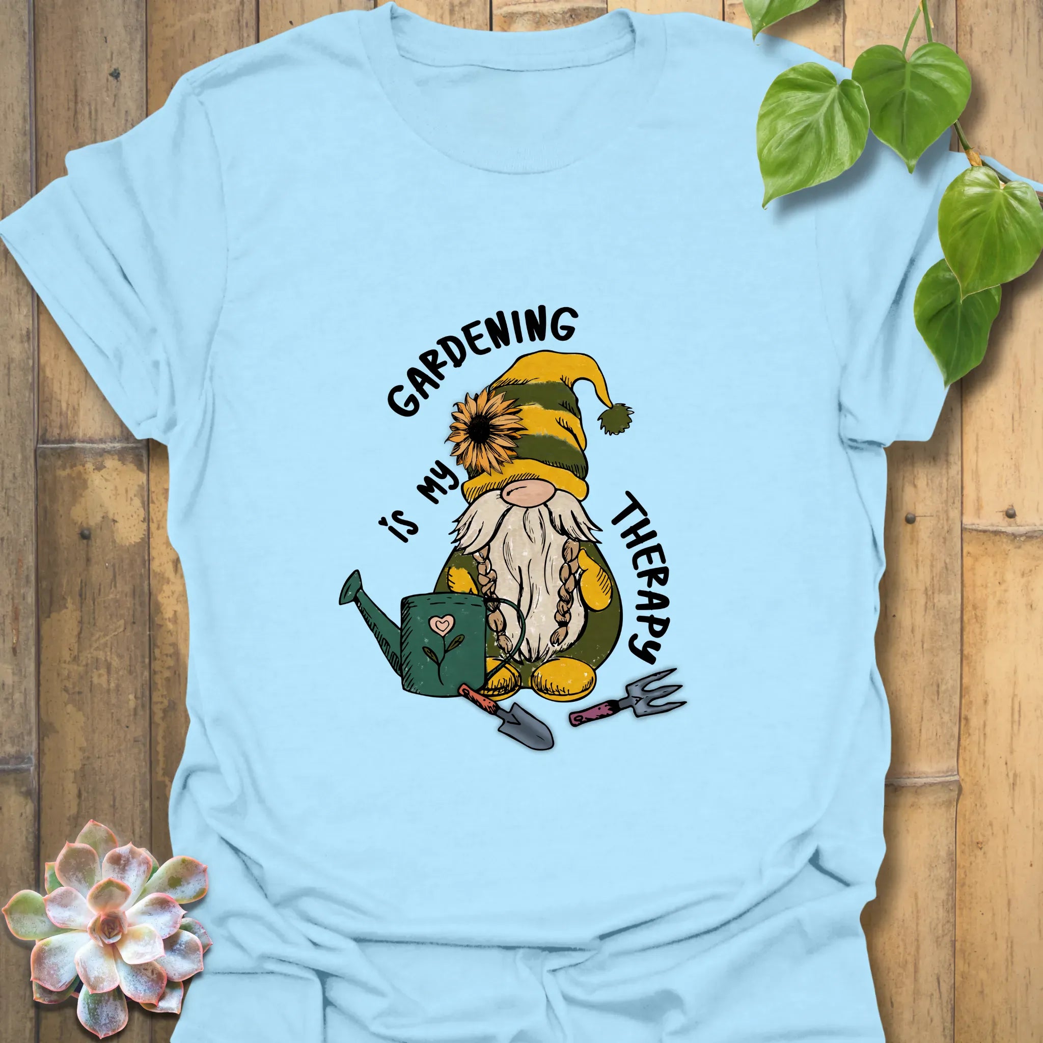 Gardening Is My Therapy T-shirt Light Blue / S T-Shirt