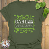 Gardening Is My Therapy T-shirt Military Green / S T-Shirt
