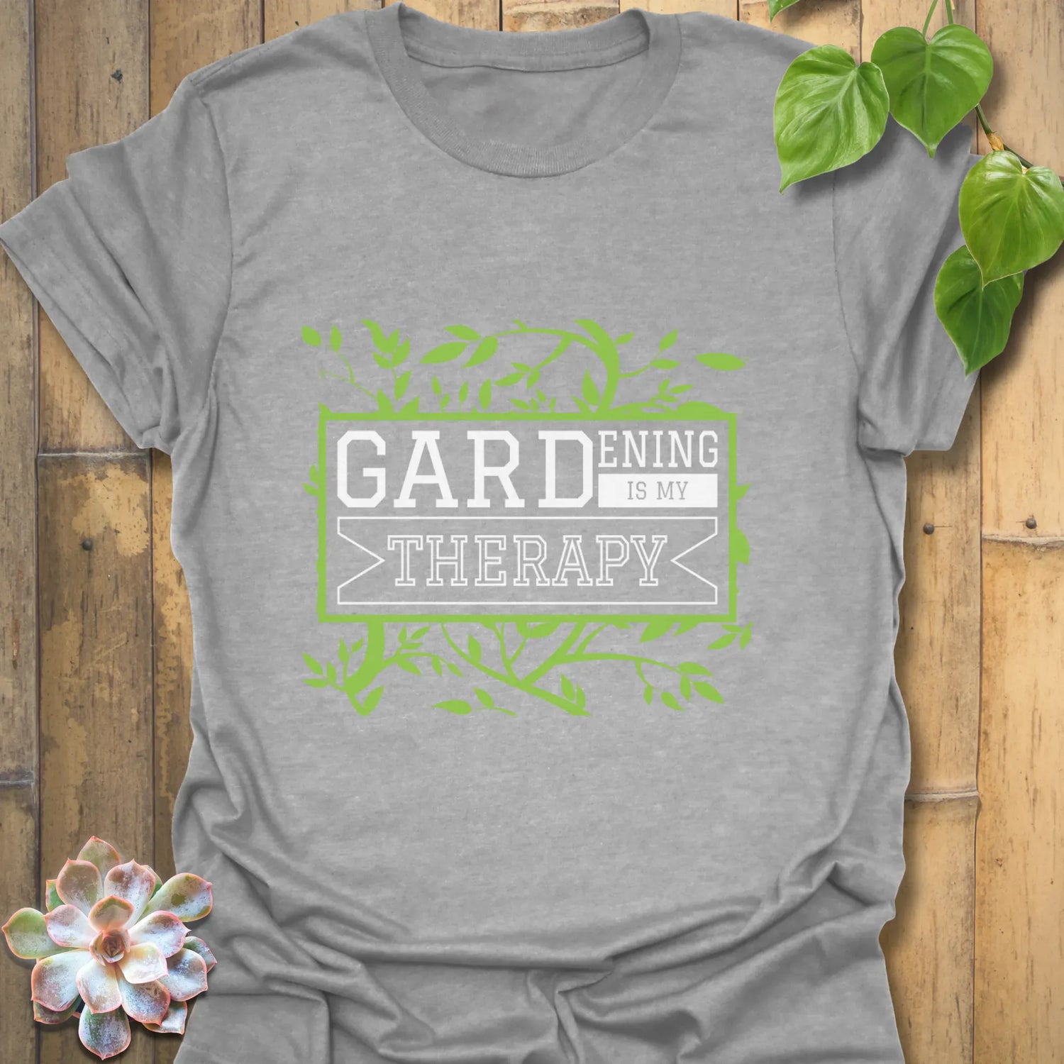 Gardening Is My Therapy T-shirt Sport Grey / S T-Shirt