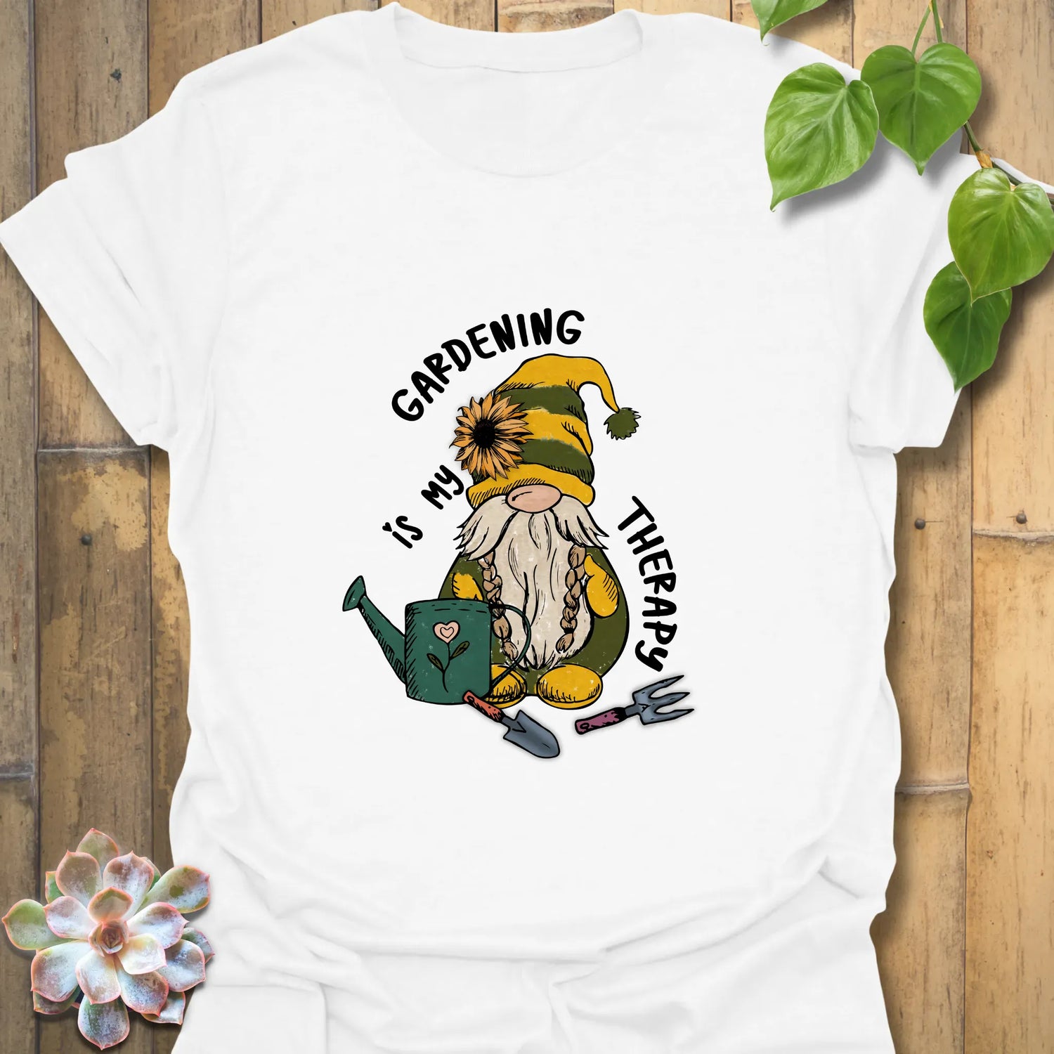 Gardening Is My Therapy T-shirt White / S T-Shirt