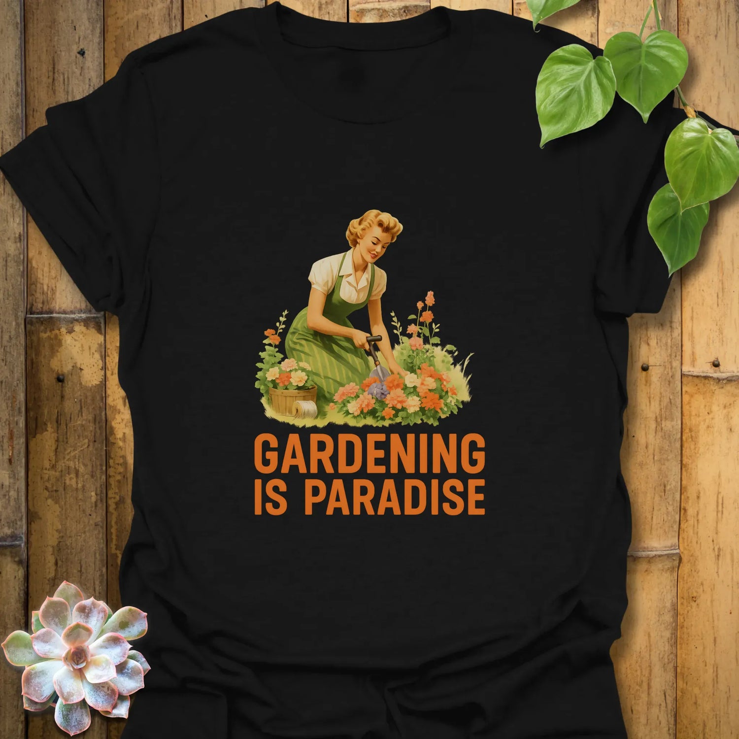 Gardening is Paradise T-shirt Black / S T-Shirt