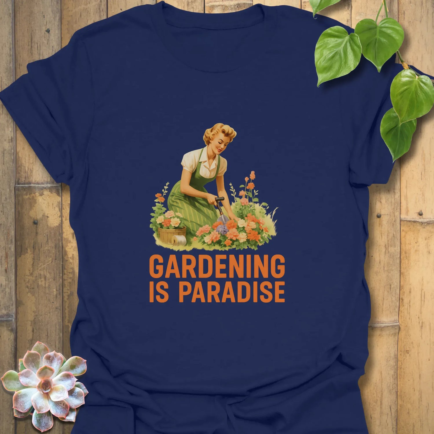 Gardening is Paradise T-shirt Navy / S T-Shirt