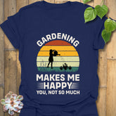 Gardening Makes Me Happy T-shirt Navy / S T-Shirt