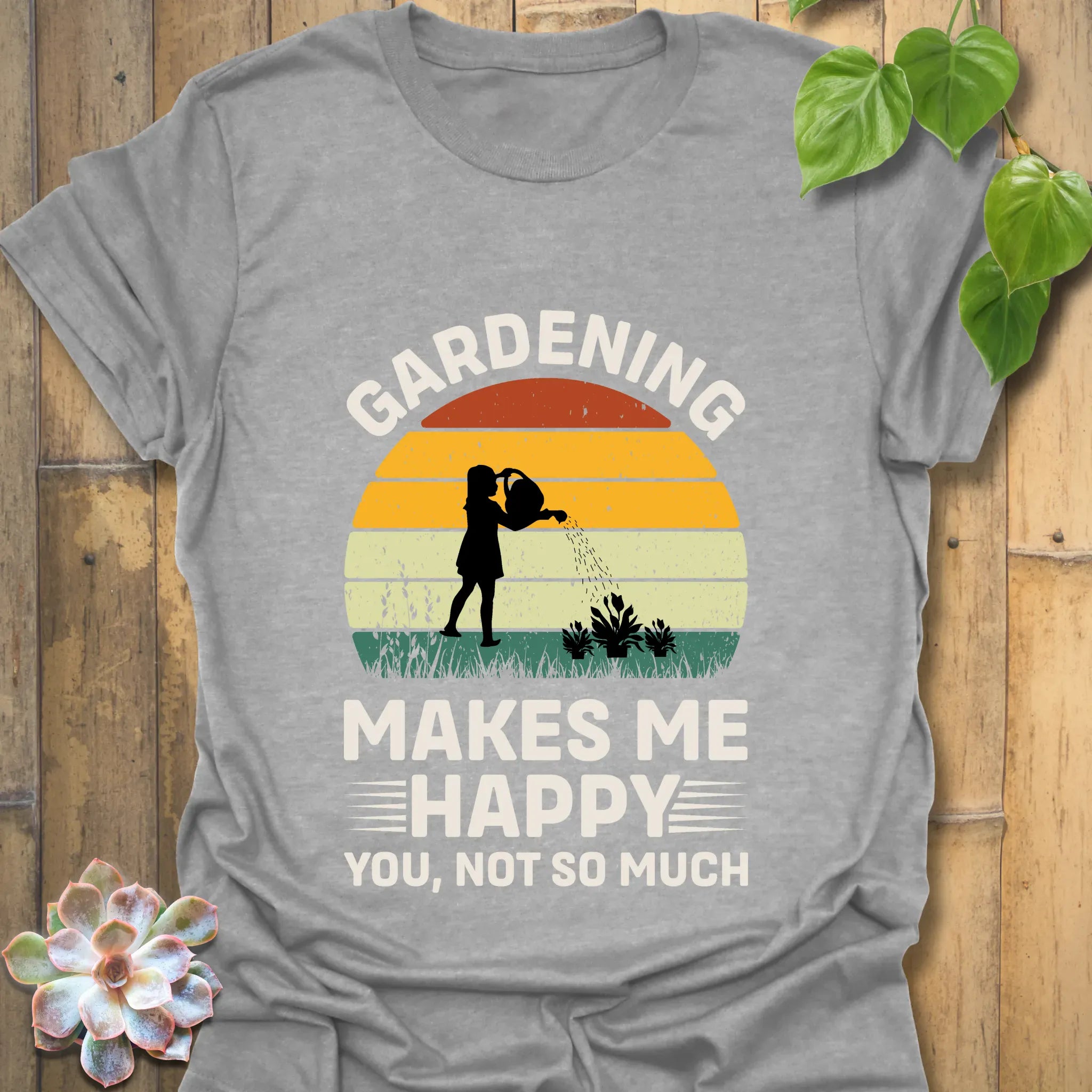 Gardening Makes Me Happy T-shirt Sport Grey / S T-Shirt