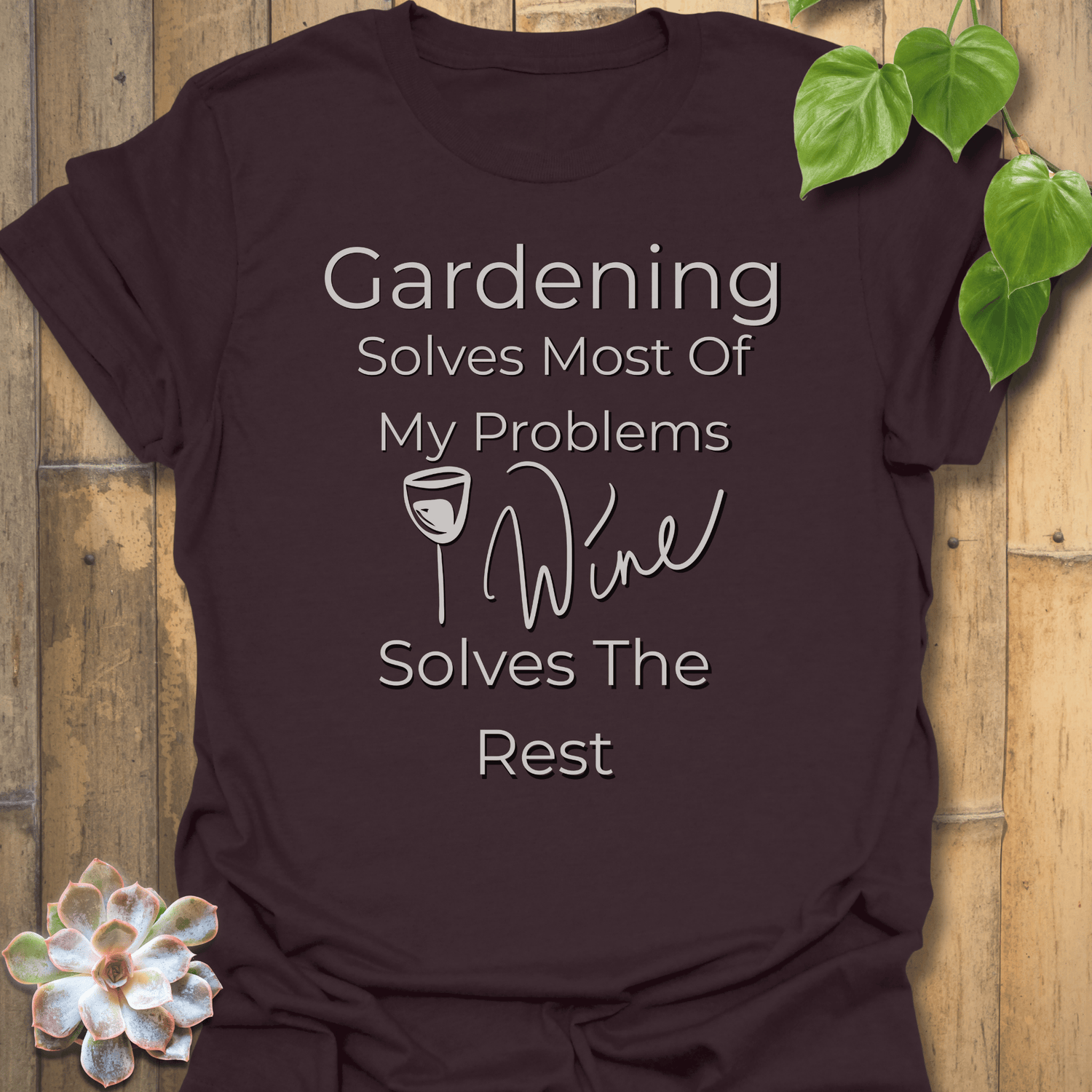 Gardening Solves T-shirt Dark Chocolate / S T-Shirt