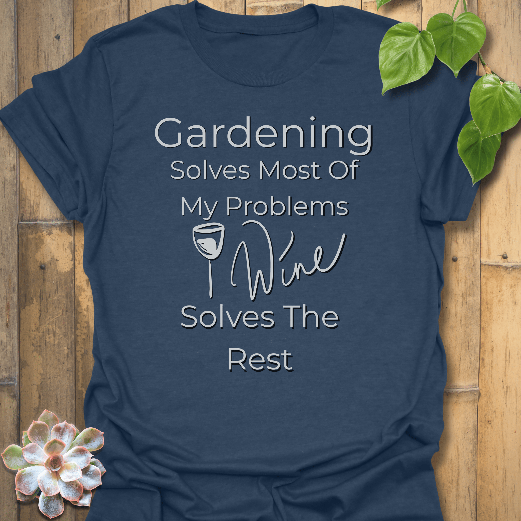 Gardening Solves T-shirt Heather Navy / S T-Shirt