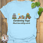 Gardening Yoga T-shirt Light Blue / S T-Shirt