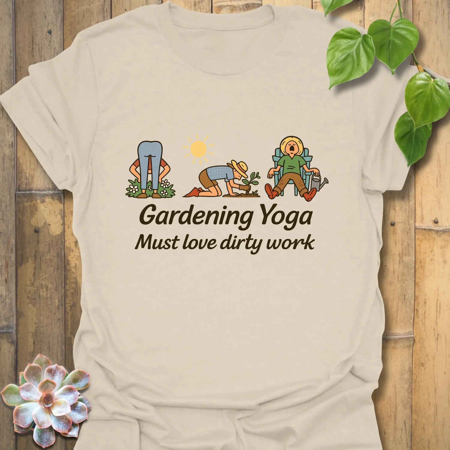 Gardening Yoga T-shirt Natural / S T-Shirt
