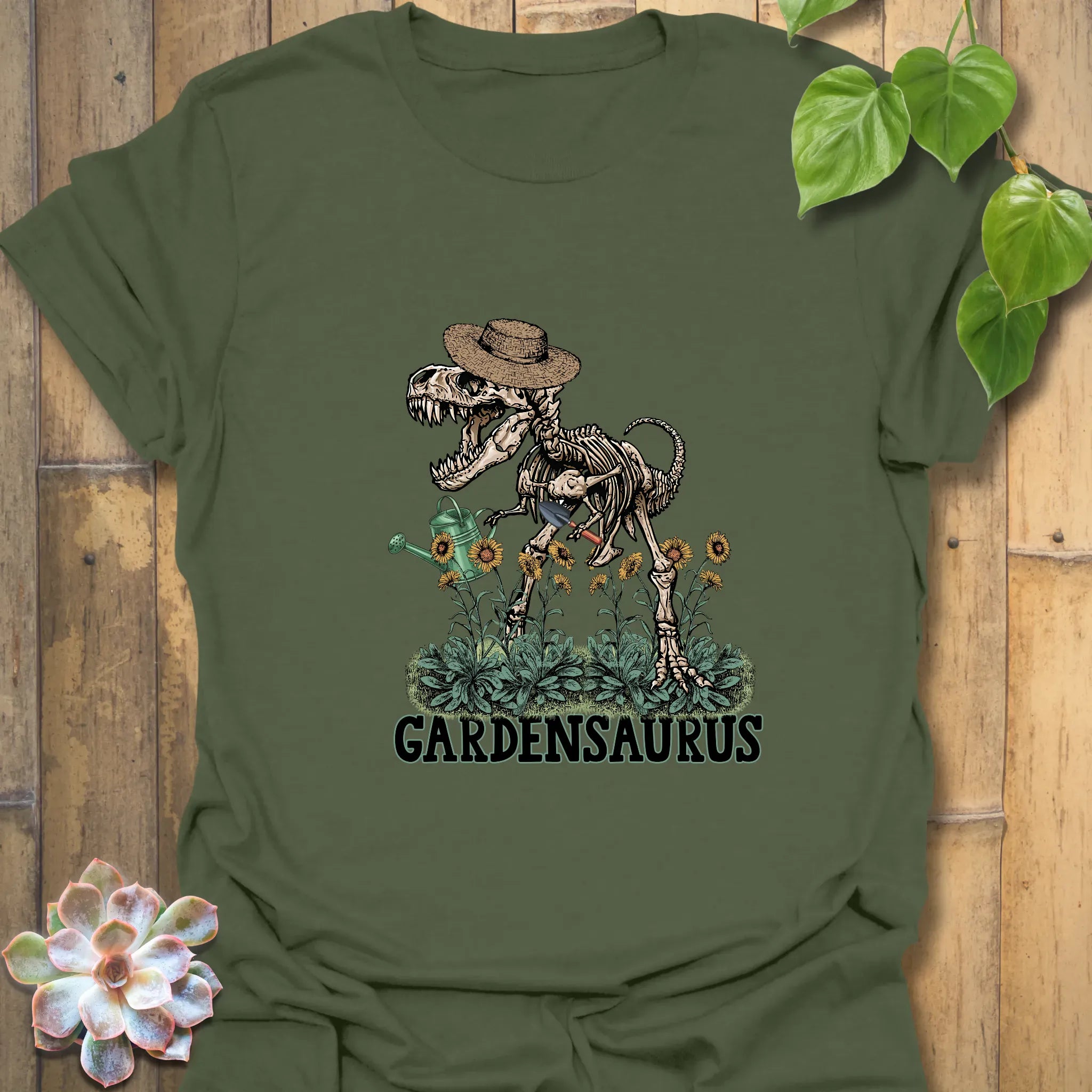 Gardensaurus T-shirt Military Green / S T-Shirt